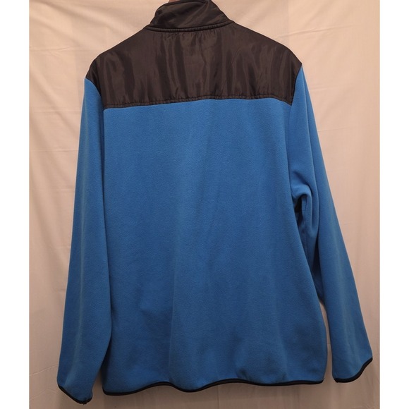 Disney Fleece Jacket Blue and Black Donald Duck Patch Pockets Size XL Full Zip - Picture 7 of 7
